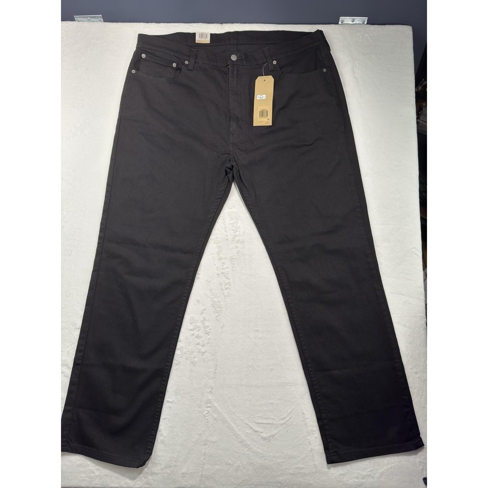 Levis 559 Jeans Mens 42x32 Black Denim Relaxed Straight Leg Dark Wash Stretch